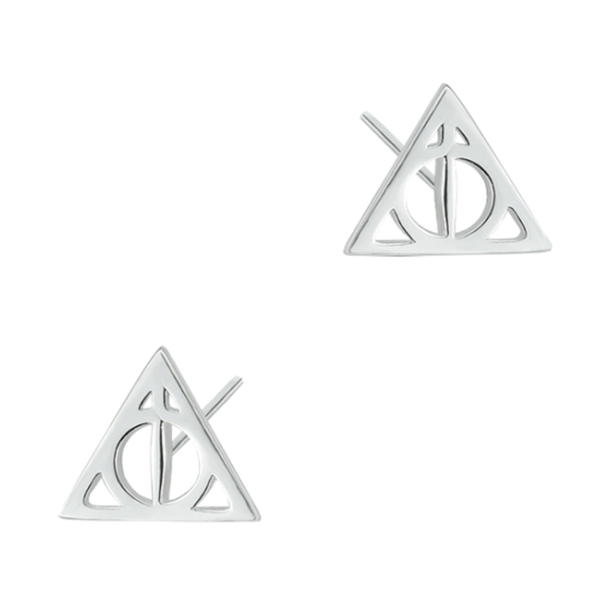 HARRY POTTER ★ Deathly Hallows Sterling Silver Stud Earrings ＆ New Product