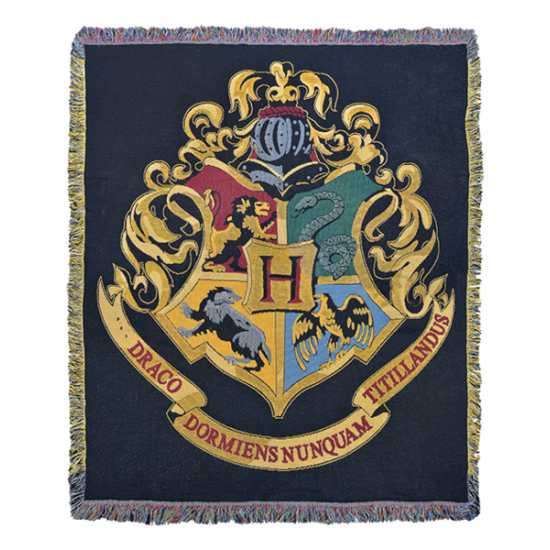 HARRY POTTER ★ Hogwarts Crest Woven Throw ＆ Hot Sale