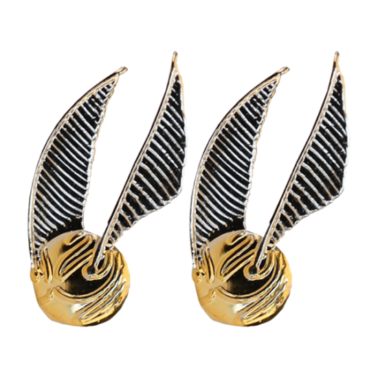 HARRY POTTER ★ Golden Snitch Metallic Gold Stud Earrings ＆ New Product