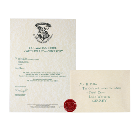 HARRY POTTER ★ Harry Potter's Hogwarts Acceptance Letter ＆ Clearance