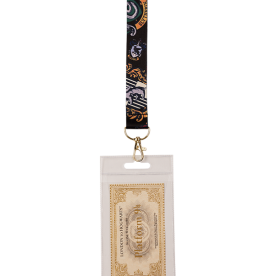 HARRY POTTER ★ Hogwarts Houses Lanyard and Ticket ＆ Hot Sale