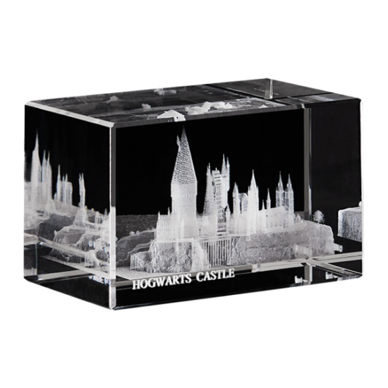 HARRY POTTER ★ Hogwarts School of Witchcraft and Wizardry Glass Paperweight ＆ Clearance