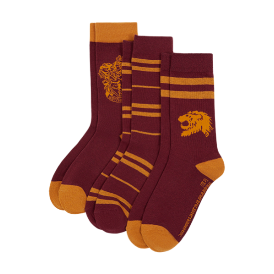 HARRY POTTER ★ Gryffindor Sock Set (3 Pack) ＆ Clearance