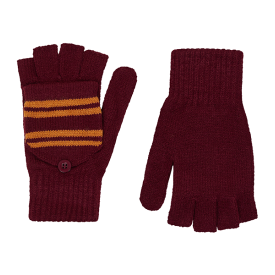 HARRY POTTER ★ Gryffindor Knitted Mitten Capped Gloves ＆ New Product