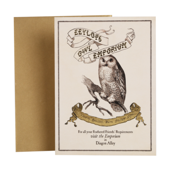 HARRY POTTER ★ Eeylops Owl Emporium Notecard ＆ New Product